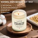 Writer Gifts For Women, Funny Author Gifts For Writers, Lavender Soy Wax Candle, Cool Writer Presents For Book Novelist, Screenwriter, Aspiring Literature Presents