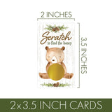 Woodland Teddy Bear Baby Shower Scratch Off Party Game, We Can Bearly Wait Gender Reveal Party Activity - 28 Cards