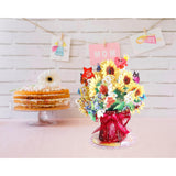 Sunflower Bouquet Pop Up - Flower Bouquet Card For Women, Gifts For Birthday, Get Well Soon, Sympathy, Retirement, Congratulations (Sunflower)