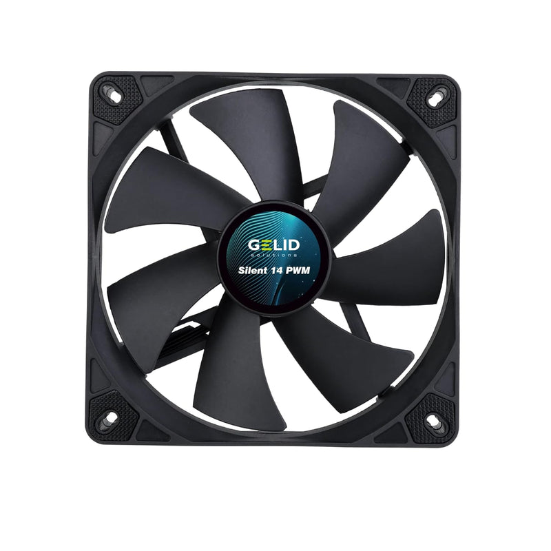 Solutions Silent 14 Pwm Black-Case Fan 140Mm-4 Pin-Silent Operation-140X140X25