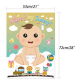 Baby Shower Party Games - Pin The Dummy On The Baby Game With 24Pc Pacifier Stickers