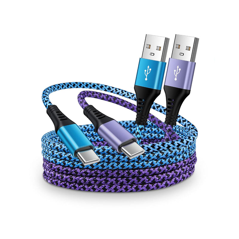 [2Pack/6Ft] Usb C Cable, 3A Usb C To Usb A Fast Charger Cable, Nylon Braided U