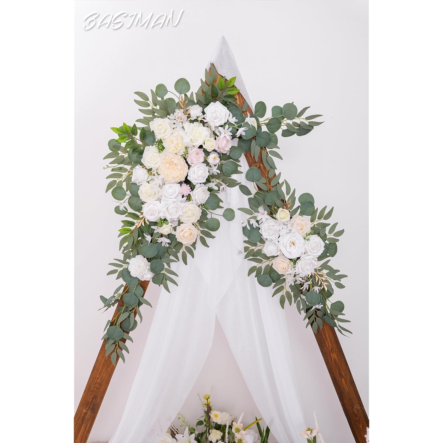 Arch Flowers (Pack Of 2) For Wedding Ceremony Arbor And Reception Backdrop Decoration Wedding Welcome Signs Floral Birthday Party Decoration
