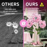 Giant Flower With Heavy Duty Iron Base Stand, Aluminum Pipe Stems | Large Artificial Poppy Paper Flowers Decorations For Outdoor Wedding, Party, Home Décor (Blush Pink)