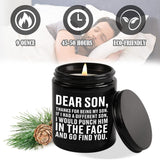 Son Gifts From Mom Dad, Birthday Gifts Ideas For Son Adult, Cool Fathers Christmas Valentines Graduation Wedding Gift For Sons - Sandalwood Scented Candles For Men