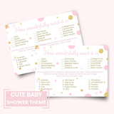 Pink And Gold Baby Shower Game - Candy Bar Matching Activity Cards - Guess The Stages Of Pregnancy And Parenthood - Funny Game For Guests - Twinkle Star Princess Theme - 25 Pack