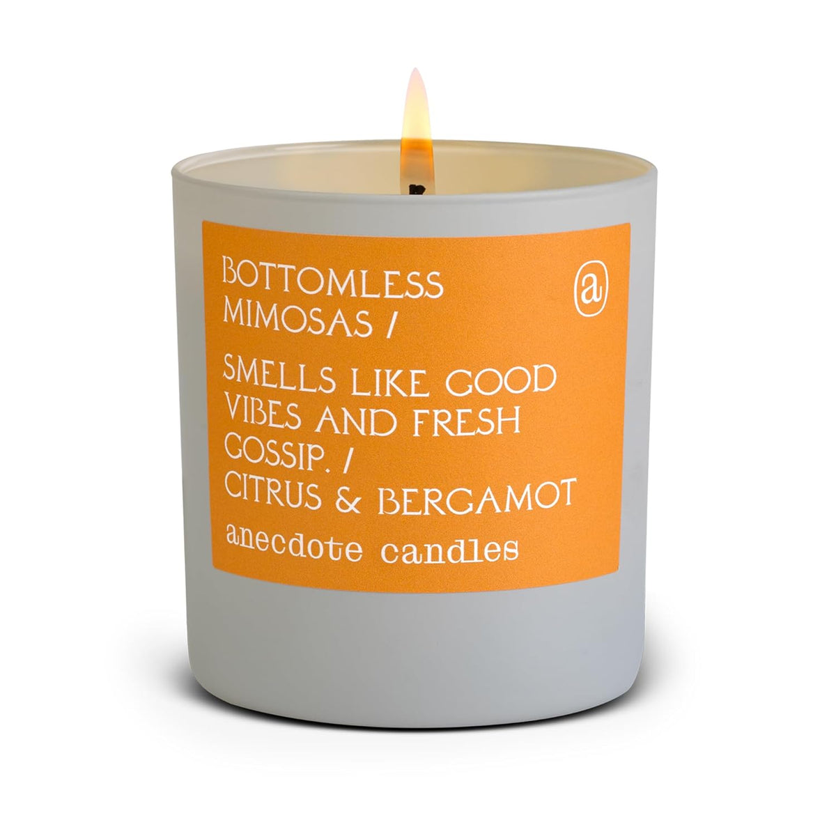 'Bottomless Mimosas' Coconut Soy Wax Candle | Premium Hand Poured & Long Burning | Citrus & Bergamot Scent | Phthalate-Free | For Home, Office, Gift - 9 Oz