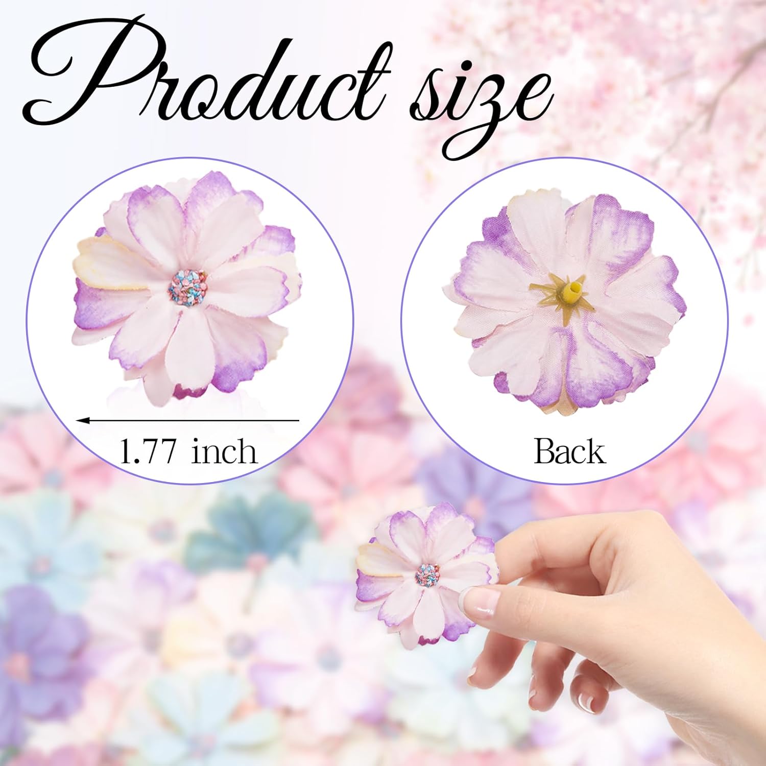 60 Pcs Artificial Daisy Flower Heads, Red Artificial Daisies Flower Heads For Crafts, 1.7 Inch Fake Daisies Faux Daisy Flowers For Wreath Diy Wedding Home Party Decor,Lilac