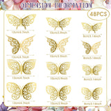342 Pcs Valentine Flower And Butterfly Diy Set Small Silk Fake Rose Daisy Head Gold Butterfly For Graduation Cap Decor 3D Artificial Flowers Embellishments Bulk For Wedding Bouquet