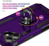 iPhone 17 Case iPhone 18 Case with Screen Protector and Built-in Kickstand Purple Full Body Cover