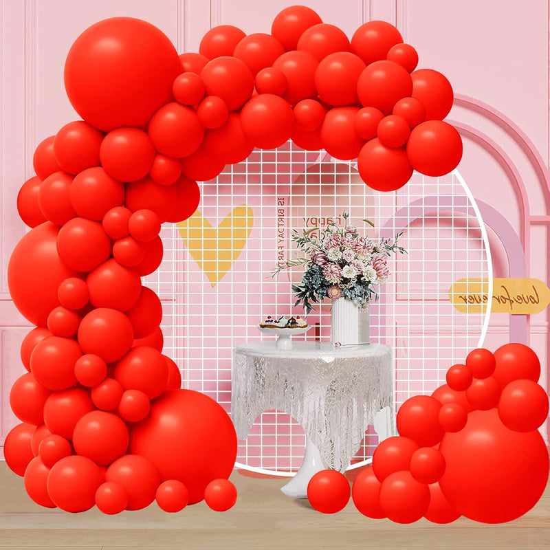 Red Balloons, Red Balloons Different Sizes 18 12 10 5 Inch For Garland