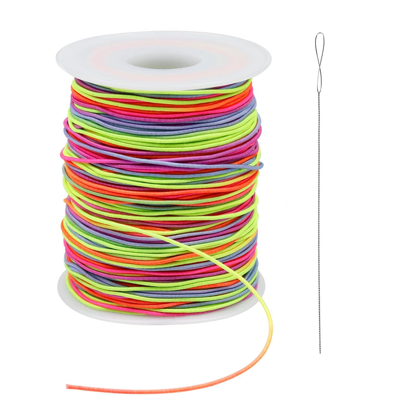 Colorful Elastic Bracelet String Total 328 Feet,1Mm,1.2Mm,1.5Mm Elastic Beadin