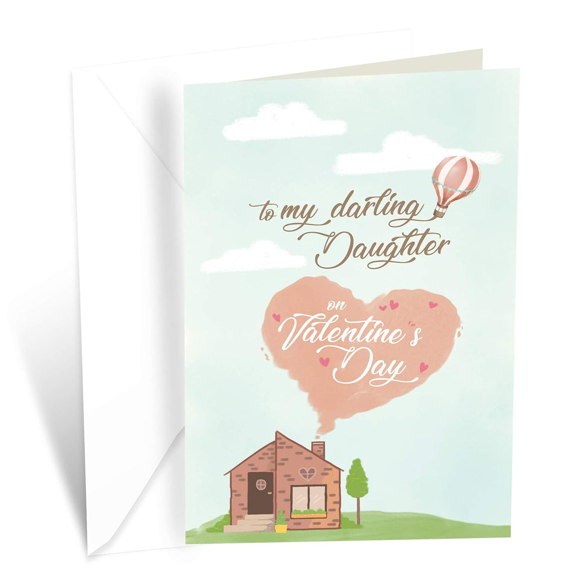 Daughter Valentine'S Day Card, Made In America, Eco-Friendly, Thick Card Stock With Premium Envelope 5In X 7.75In, Packaged In Protective Mailer