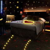 Rose Petals And Candles Set, 6000 Pieces Fake Rose Petals And 72 Pieces Heart Candle Lights For Bedroom Romantic Decorations For Special Night, Wedding, Anniversary, Valentines Day