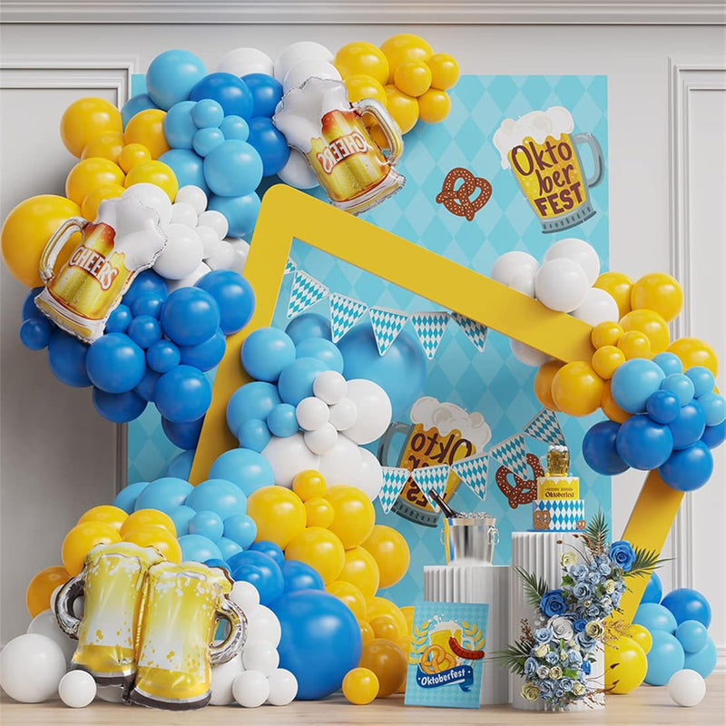 Oktoberfest Party Decorations Kit, 125Pcs Oktoberfest Balloon Arch Gar