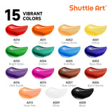 Acrylic Paint Set, 15 X 12Ml Tubes Artist Quality Non Toxic Rich Pigments Colors Perfect For Kids Adults Beginners Artists Painting On Canvas Wood Clay Fabric Ceramic Crafts