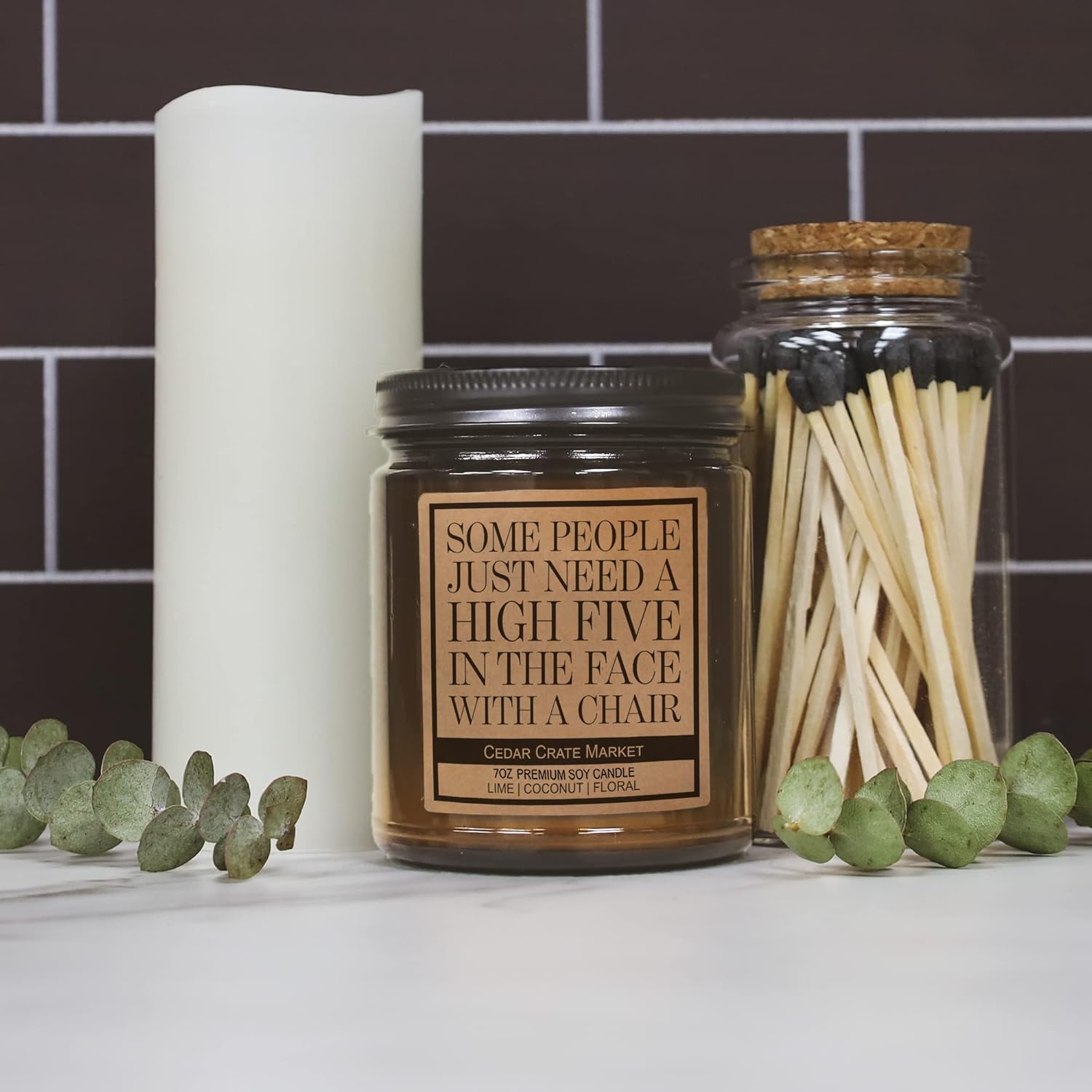 Some People Just Need A High Five In The Face With A Chair, Funny Candles For Women Or Men, Best Friend Candle, Best Friend, Friendship Gifts, Relaxing, Funny Gifts, Mother'S Day, Bestie