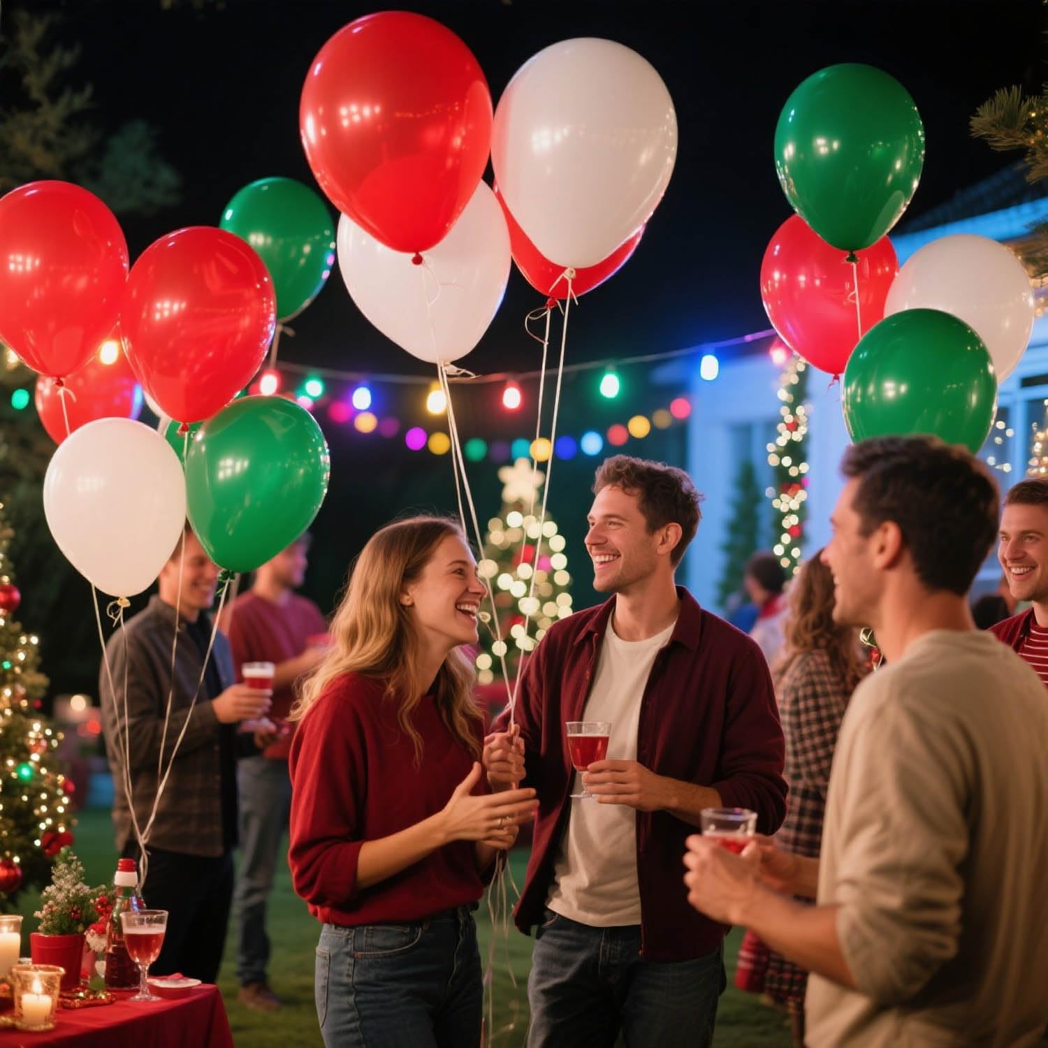Red White And Green Balloons 12 Inch Latex Balloons 81-Pack For Party Balloons For Christmas Wedding Birthday Baby Shower Party Decorations