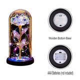 Valentines Day Gifts For Her, Valentines Rose Flowers Gifts For Women Mom Wife Girlfriend Wife Daughter Grandma,Light Up Rose In A Glass Dome Gifts For Mom,Birthday Gifts For Women, Gold Rose