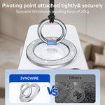 Magnetic Bling Phone Ring Holder for MagSafe - 360° Rotation, Glitter Silver