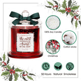 Christmas Candle, Pine Scented Candle, Christmas Gifts For Women, Holiday Winter Candle, Scented Candle For Home, Natural Soy Wax,8.5Oz,Red