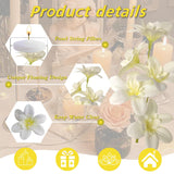 10 Pcs Artificial Flowers For Floating Candles Centerpiece Orchid Faux Flower Vase Fillers For Birthday Wedding Dinning Table Party Home Bar Restaurant Decor (Milky White)