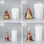 Cone Silicone Molds, 4 Pcs Holder For Epoxy Resin, Pyramid Molds For Diy Ring Stand, Jewelry Display, Wedding Gift