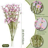 10 Pcs Artificial Wildflowers With Stems Bulk Silk Spring Flowers 21" Fake Forsythia Branches Purple Pink Faux Wildflowers Floral Arrangements For Home Decor Indoor Outdoor Wedding Centerpieces