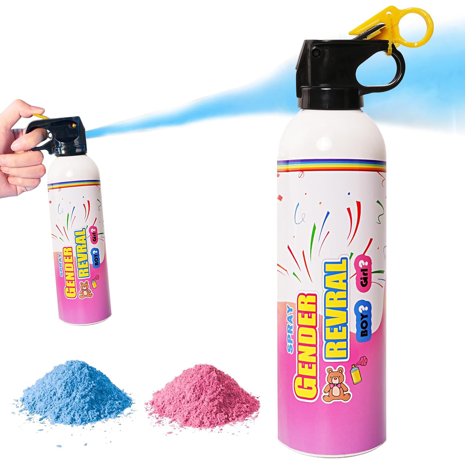 Gender Reveal Creative Fire Extinguisher Party Supplies 100% Biodegradable Creative Party Decor Creative Gender Reveal (Blue 2 Pcs)