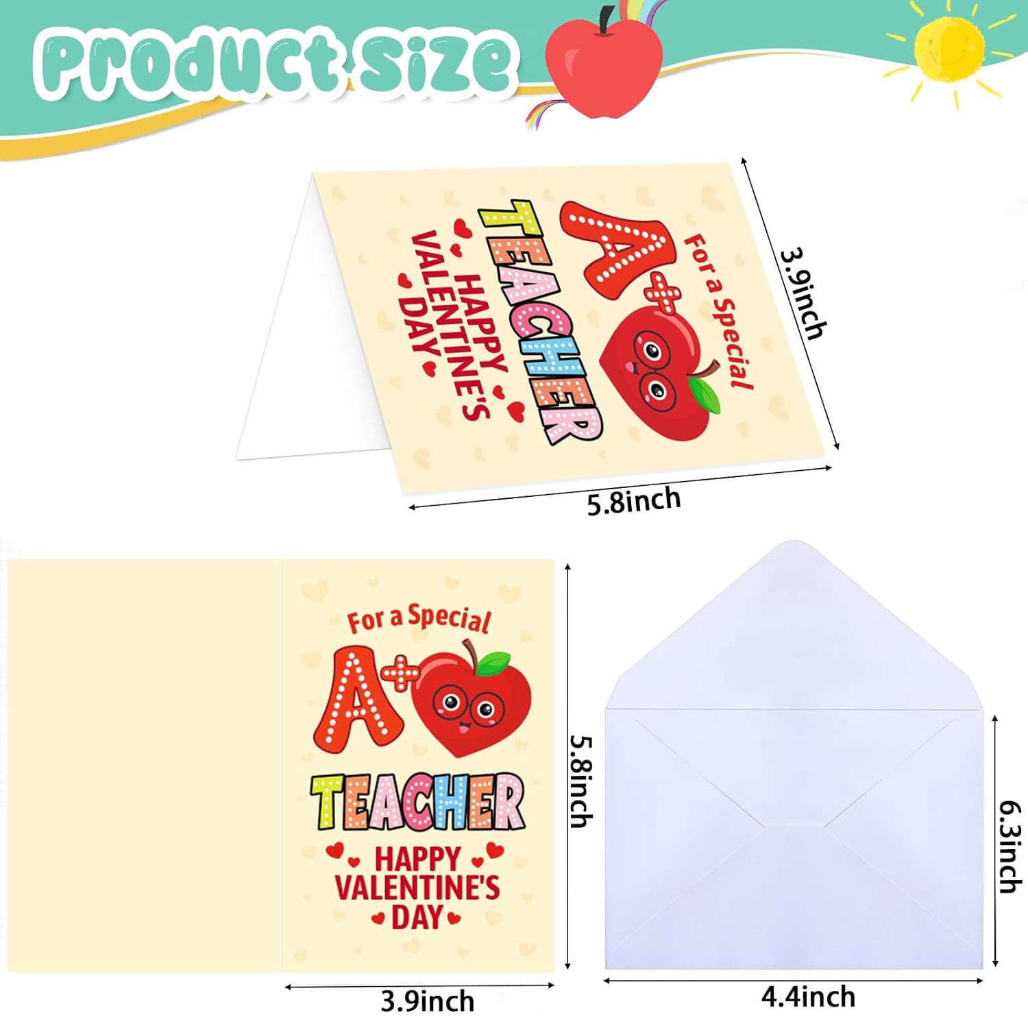 12Pcs Valentines Day Cards For Teachers Valentine’S Day Thank You Cards For Teacher Valentine Cards With Envelopes Happy Valentine’S Day Appreciation Greetin Card Gifts For Teacher