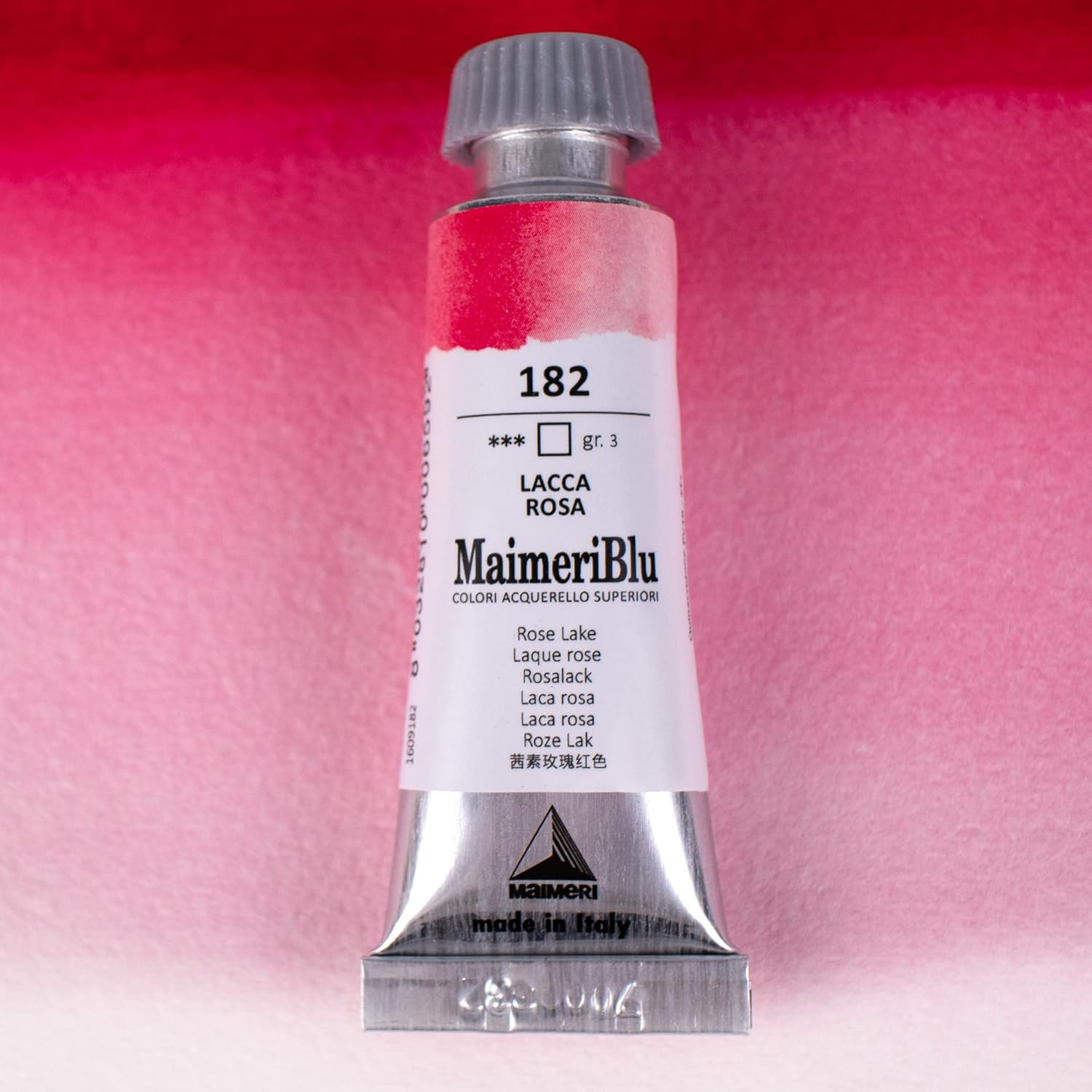 MaimeriBlu 12ml Single-Pigment Watercolor Paint - Rose Lake PV19 Professional Watercolor Paint - Lightfast and Transparent Watercolor Paint Tube for Artists