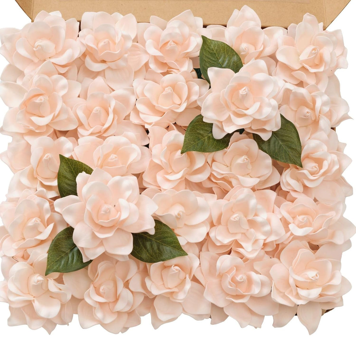 Gardenia Flowers Artificial 25Pcs Artificial White Flowers Perfect For Wedding Decorations, Baby Shower, Diy Graduation Caps, Gardenia Party Decor, Flower Wall Decoration(Peachpink)