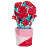 Hallmark Valentines Day Pop Up Card (Rose Flower Bouquet) Paper Wonder 3D Card for Anniversary, Romantic Birthday, Love