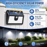 6 Pack Solar Motion Sensor Outdoor Lights Super Bright Waterproof Security Wall Lights