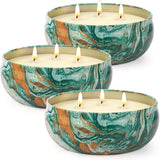 Citronella Candles Outdoor – 3 Pack X 14Oz, Large 3-Wick Soy Wax Tin Candles For Home Patio Up To 270 Hours Burning, Lemograss Candle Bulk For Outside Garden Yard Balcony, Summer Camping Huge Candle