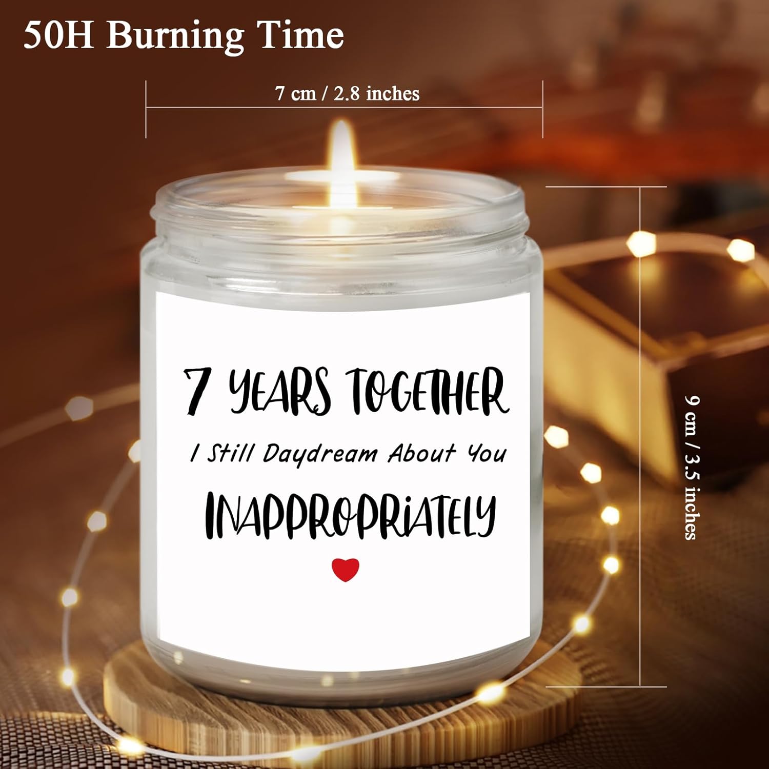7Th Anniversary Jar Scented Candle - Lavender & Vanilla