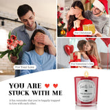 Gifts For Him Her Christmas, Anniversary, Birthday, Valentines Day, Just Because, You'Re Stuck With Me Candle Gifts For Boyfriend Girlfriend, I Love You Gift For Women Men, Funny Lavender Candle, 6 Oz