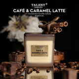 Deluxe Noble Scented Candles, Soy Candles For Home Scented, 7.05Oz, Aromatherapy Candles With Lid, Cafe & Caramel Latte