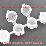 8Strips(48Pots) 3Ml/0.1Oz Clear Plastic Empty Paint Pot Strip Mini Paint Container Small Paint Cup Airtight Paint Storage Craft Storage Container With Lids For Kid Classroom Art Craft
