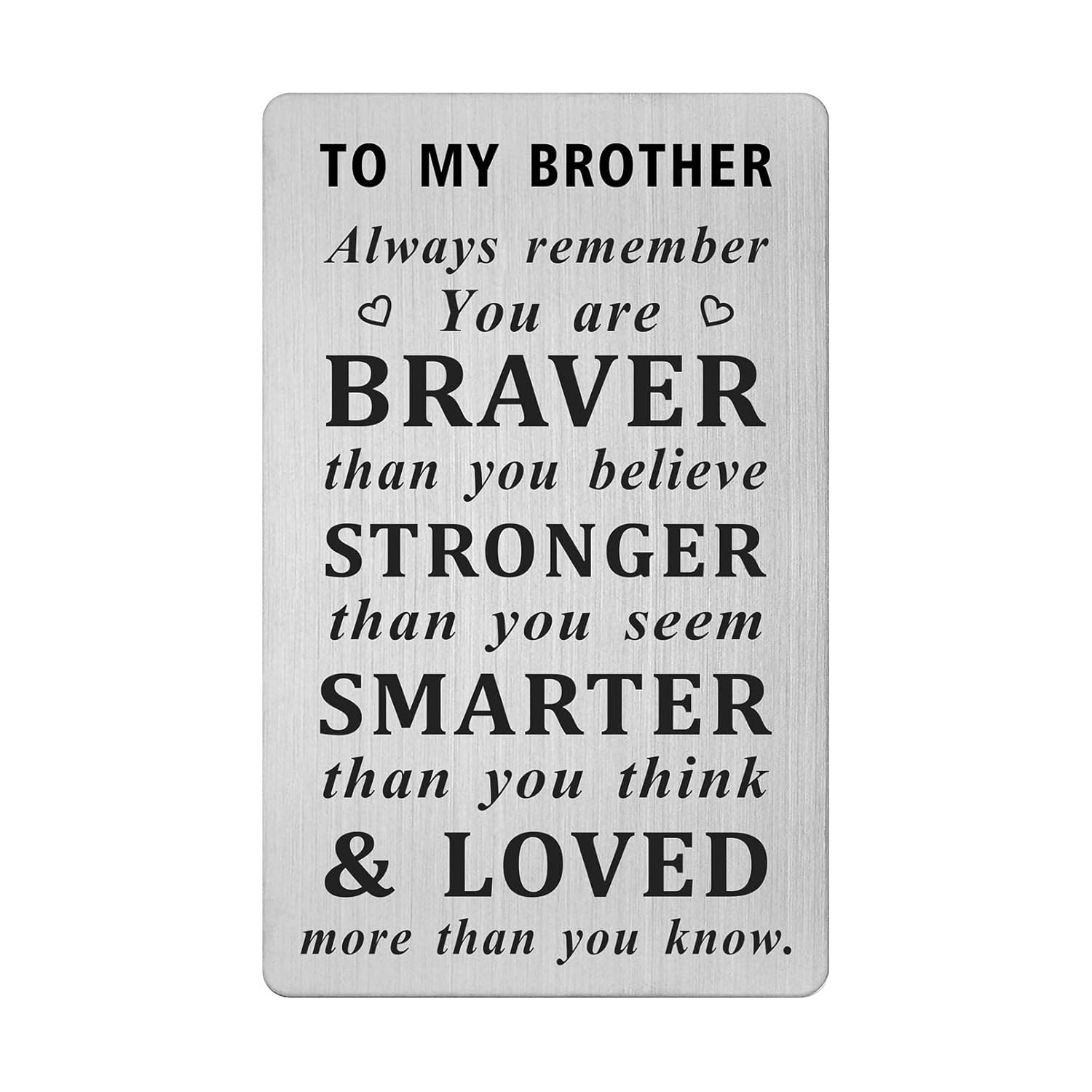 Brother Christmas Cards - Brother Fathers Day Card, Inspirational Graduation Gifts Bro Birthday Ideas