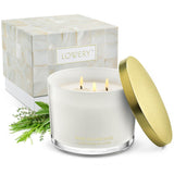 Luxury White Tea & Sage Scented Candles, Large Soy Candles, 3 Wick Aromatherapy Candle, Wedding Gift, Birthday Gifts For Women, Men, Mom, Stress Relief Relaxation Gifts, Candles For Home Scented
