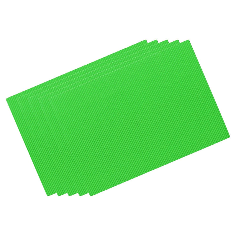 5 Pack 7.87X11.81 Inch Corrugated Cardboard Paper Sheets Diy Projects Green Fo