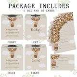 Baby Name Suggestion Cards With Box, Bear Balloon Themed Name Suggestion Tickets For Baby Shower, Baby Shower Games, Party Games Decorations Supplies, 1 Name Suggestion Card Collection Box & 50 Cards