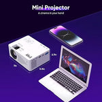 Mini 1080P Projector, 5G WiFi, Bluetooth, iPhone Compatible, Includes Tripod