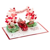 Hallmark Valentines Day Pop Up Card (Vintage Red Truck) Signature Paper Wonder 3D Card