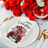 50 Valentine Disposable Paper Decorative Guest Napkins, Tiny Love Hearts Car Hand Towel For Party Lunch Dinner Kitchen Bathroom