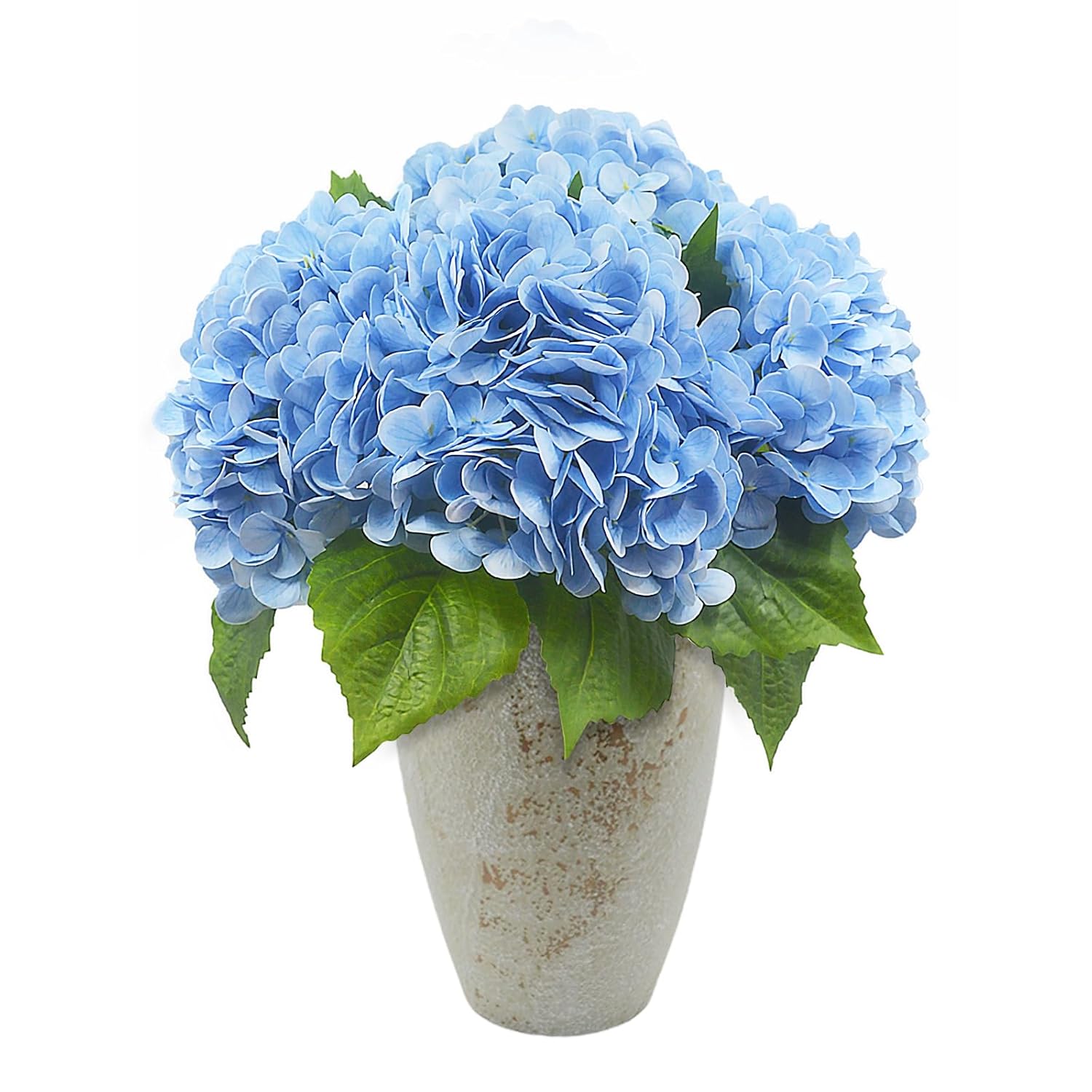 4Pcs Artificial Hydrangea Flowers, Real Touch Faux Latex Hydrangeas, Lifelike Fake Blooms For Wedding, Home Decor, Party Arrangements (Light Blue)