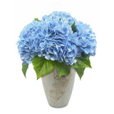 4Pcs Artificial Hydrangea Flowers, Real Touch Faux Latex Hydrangeas, Lifelike Fake Blooms For Wedding, Home Decor, Party Arrangements (Light Blue)