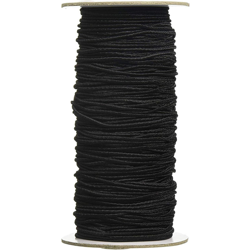 Black Elastic Cord, 2Mm Thick, 72 Yard Roll – Perfect For Jewelry Making, Easy