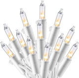 100 Count Warm White Christmas String Lights 21.4FT Mini Fairy Lights White Wire Indoor Outdoor Decor for Bedroom Patio Dorm Wedding Party Holiday Garland